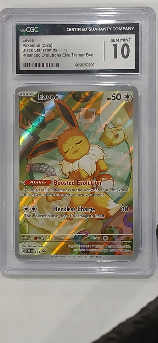 Pokemon: CGC 10 Black Star Promo Prismatic ETB Eevee