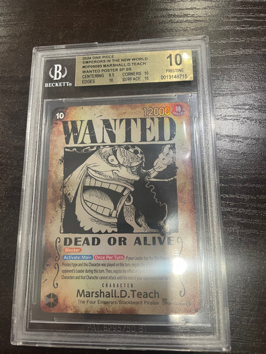 One Piece: BGS 10 Marshall.D.Teach Wanted Poster OP09