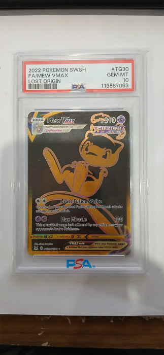 Pokemon: PSA 10 Lost Origins Full Art Mew VMAX
