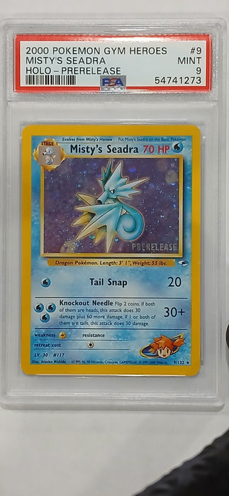 Pokemon: PSA 9 Prerelease Misty's Seadra-Holo