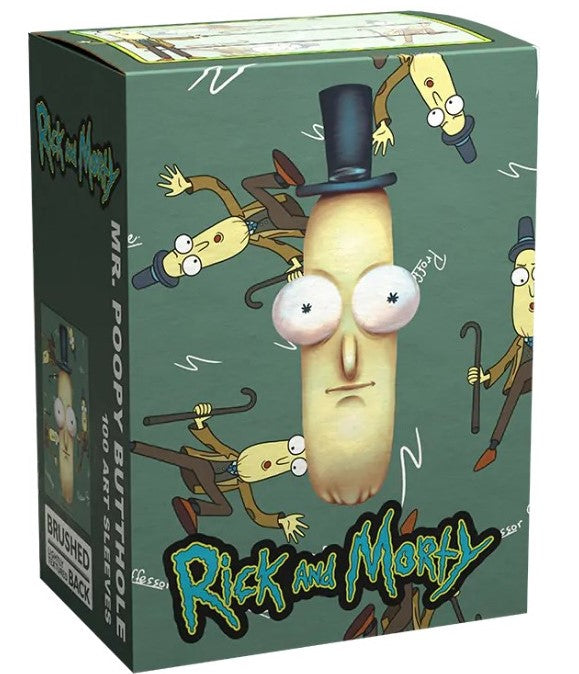Dragon Shield Sleeves - 100ct Box Brushed Art - Rick and Morty - Mr Poopy Butthole