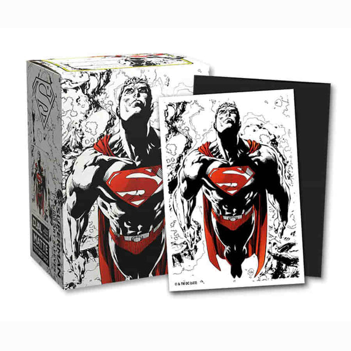 Dragon Shield Sleeves: Matte Dual Art: Superman Core (Red-White) -100ct